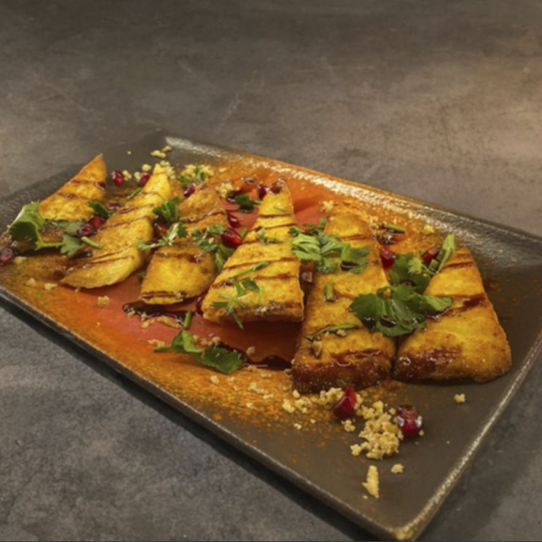 Жареный сыр со специями