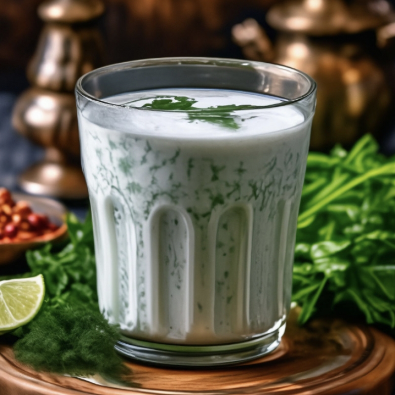 Айран с зеленью