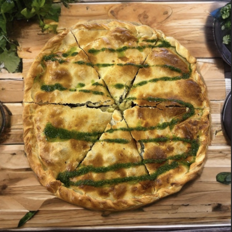 Пирог с картофелем и грибами