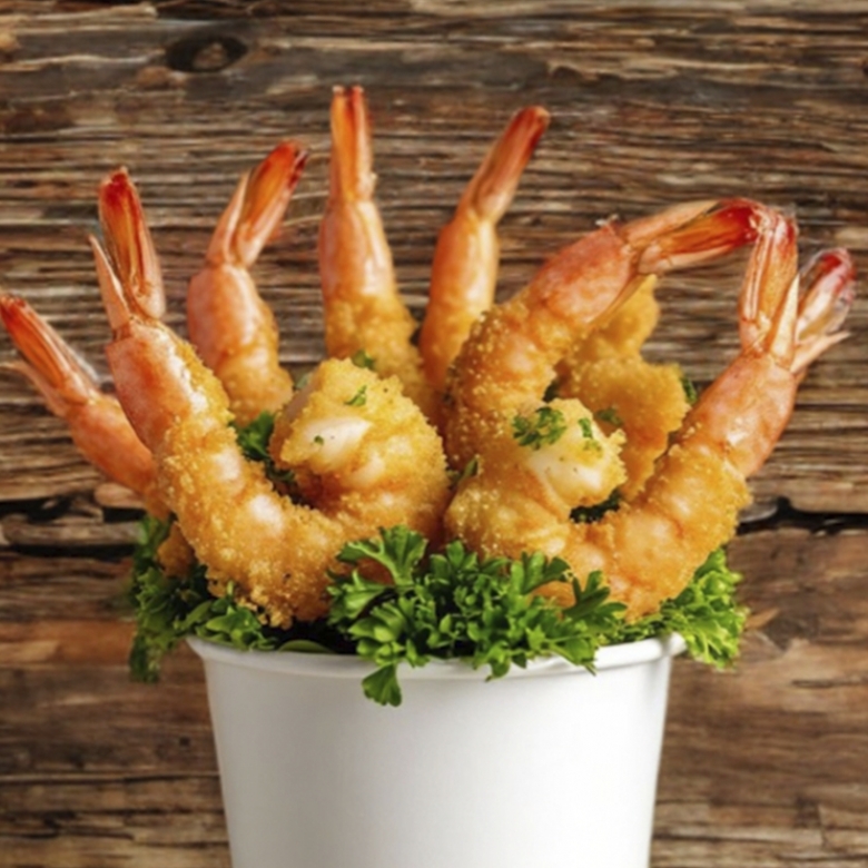 Королевские креветки темпуридзе с соусом мацони 